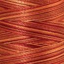 Spule Poly Sheen Multi Fire Flames, bunt mit Orangerot, Rot und Kupfer